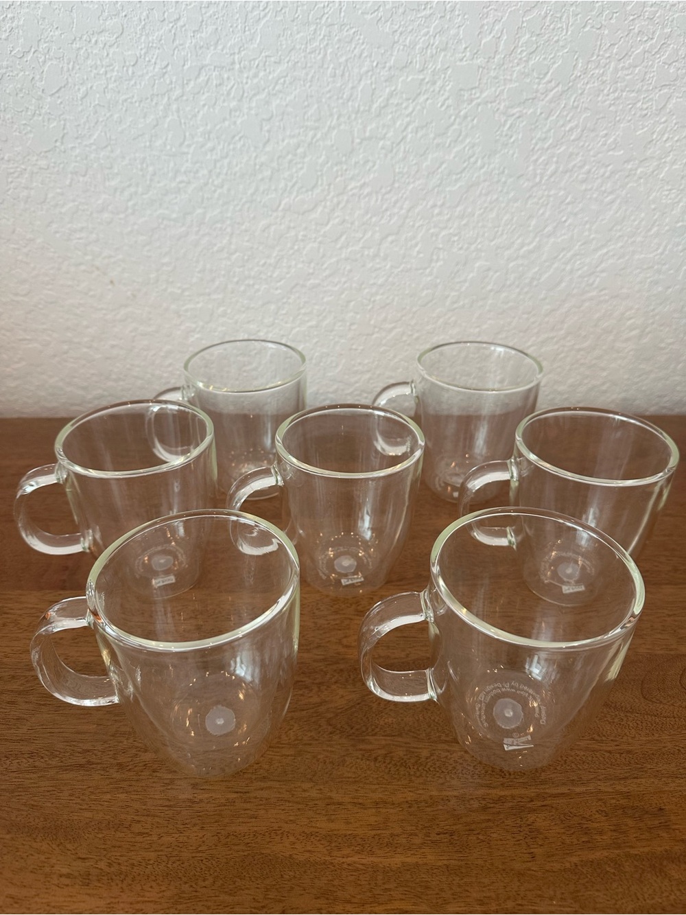 Bodum Clear Glass Coffee Mugs - Set of 7